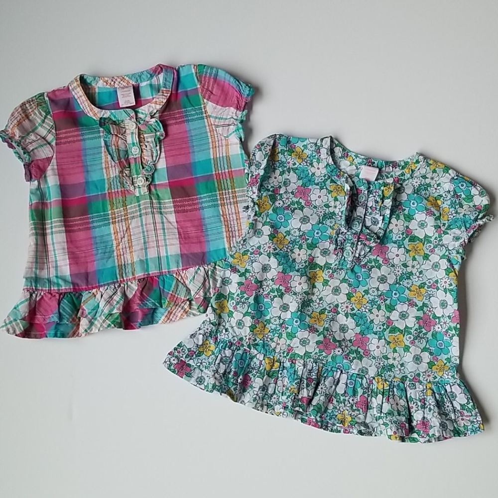 Bundle of 2 Toddler girl 2T Oshkosh B'gosh shirts